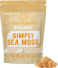 MEGAPLANTS Organic Sea Moss | Makes 228 Servings of Seamoss Gel | Pre-Washed | Wildcrafted | Thyroid Support | Immune Booster | Strengthen Hair, Skin, Nails & Joints